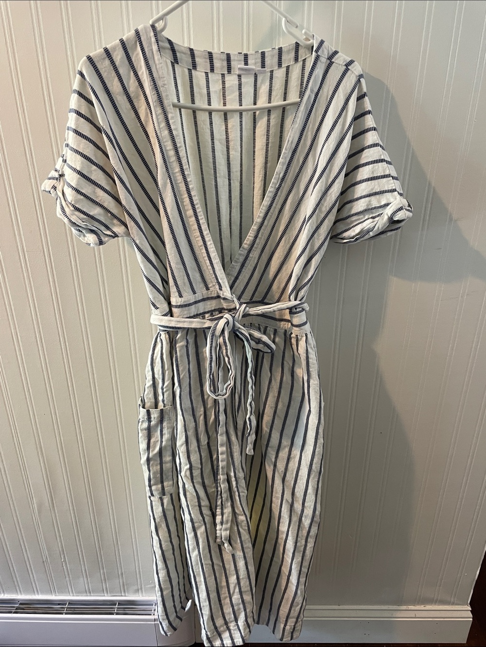 GAP linen blend wrap dress